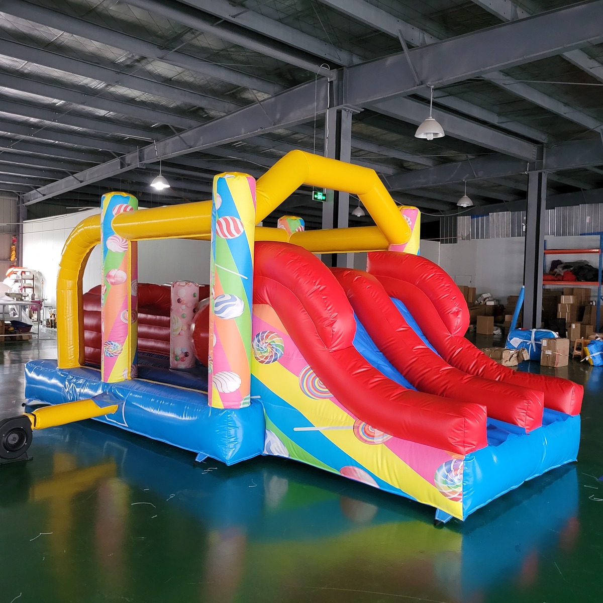 Kids Outdoor Trampoline - Ticari PVC Branda Çocuk Şişme Kale