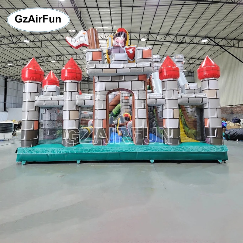 Kids Outdoor Obstacle Course Equipment - Ticari PVC Şövalye Şatosu Şişme Oyun
