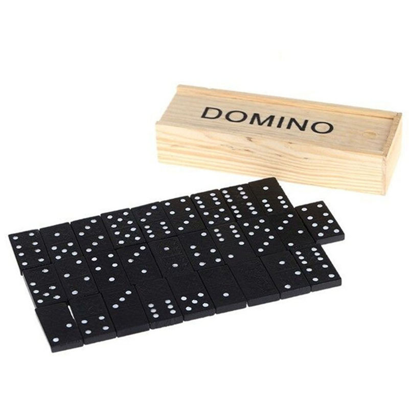 Kids Outdoor Table - 28 adet/takım ahşap Domino masa oyunları