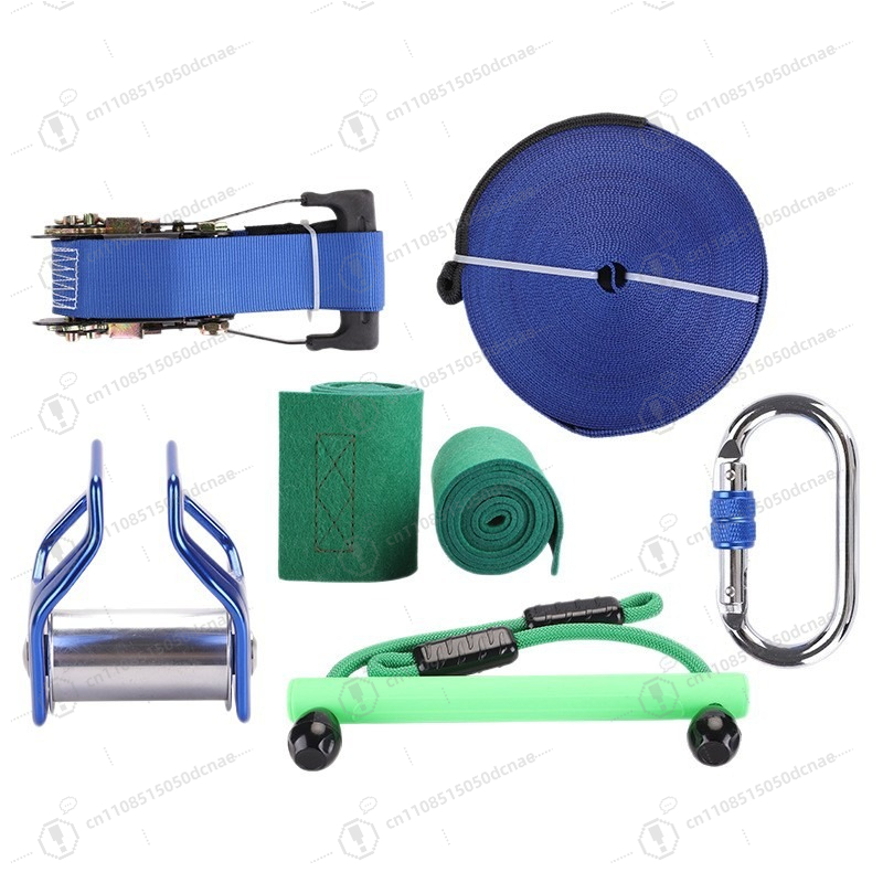 Kids Outdoor Obstacle Course Equipment - Çocuklar için Slackline Eğitim Seti, Monkey