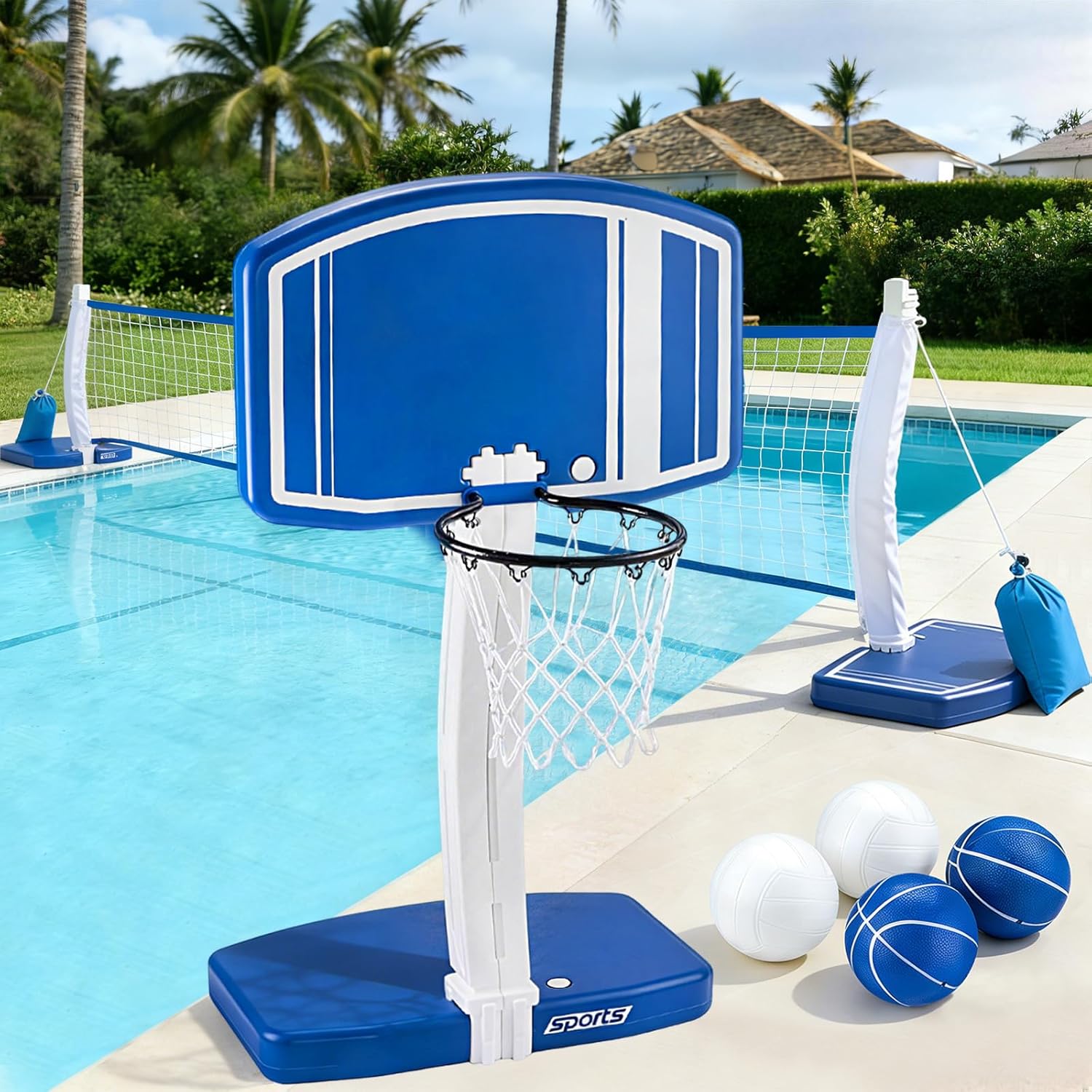 Kids Outdoor Fun - Yer Üstü Havuz Basketbol Potası ve