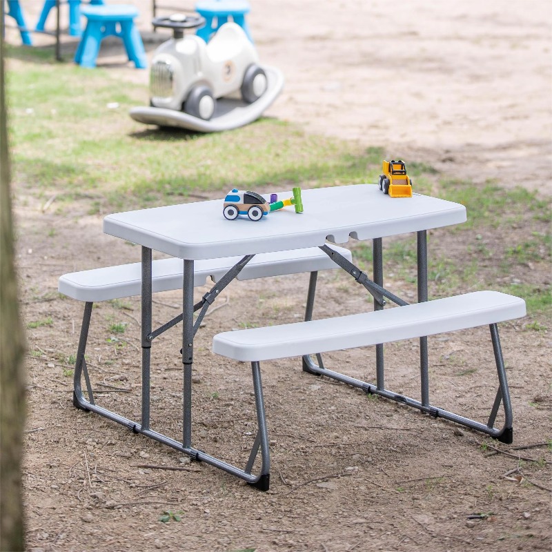 Kids Outdoor Dining Set - Çocuklar İçin Katlanır Piknik Masası Açık