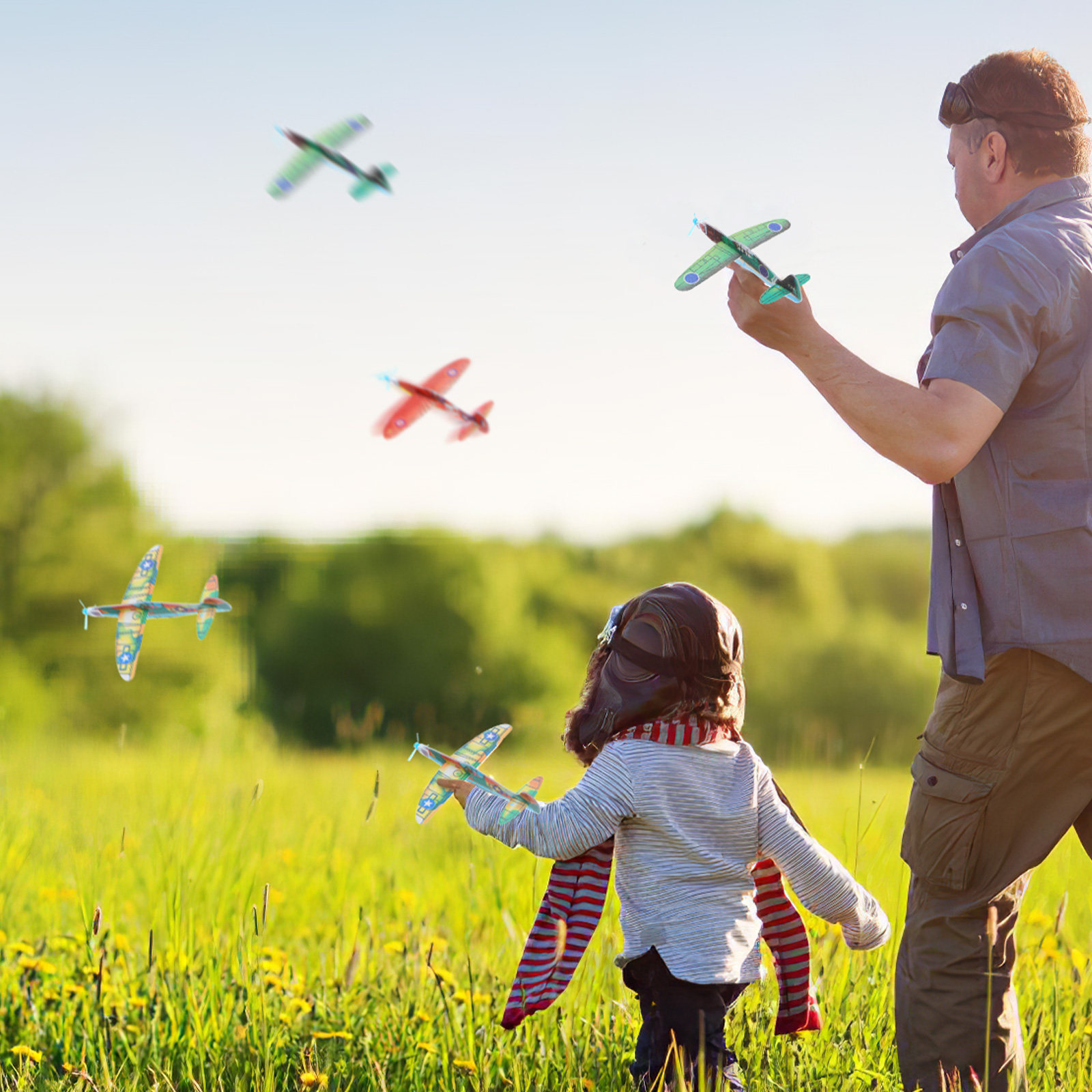 Kids Outdoor Fun - 36 adet köpük uçak modelleri yüksek