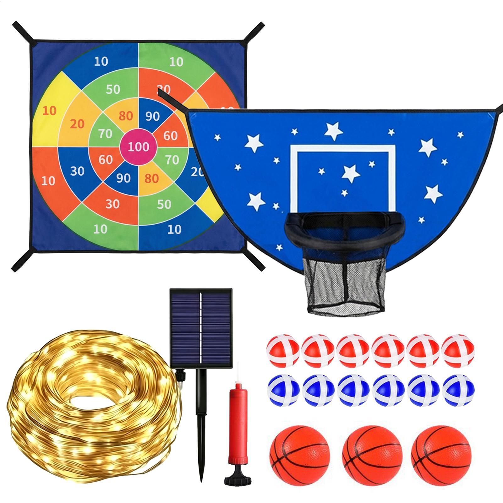 Kids Outdoor Fun - Trambolin için basketbol kalesi dart tahtası