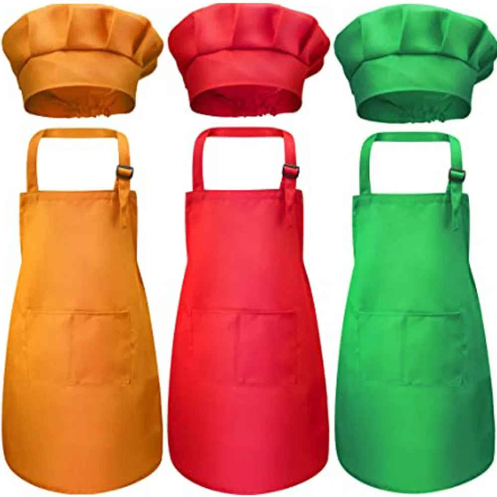 Kids Outdoor Kitchen Set - Çocuk Şef Önlüğü Ön Cepli Önlük