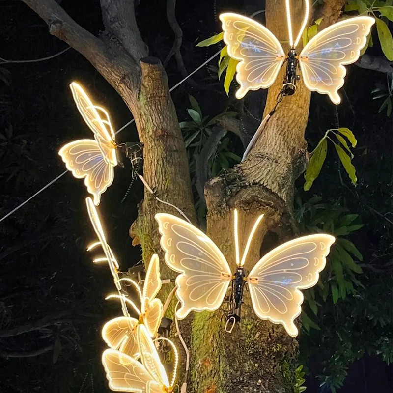 Kids Outdoor Movie Night - Genel Gerçekçi Led Kelebek Işıkları Su