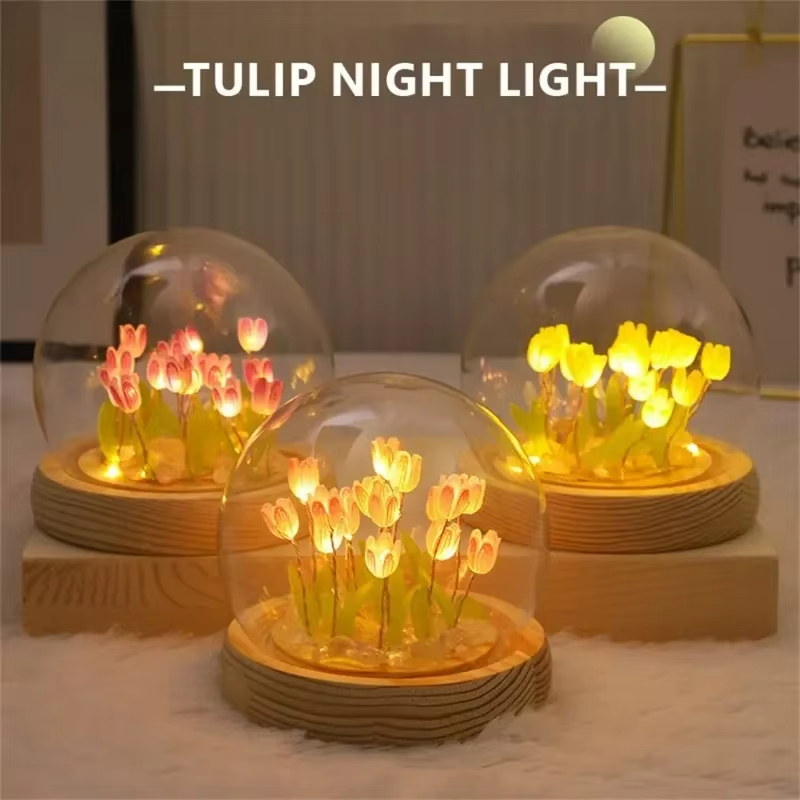 Kids Outdoor Movie Night - LED DIY El Yapımı Mini Lale