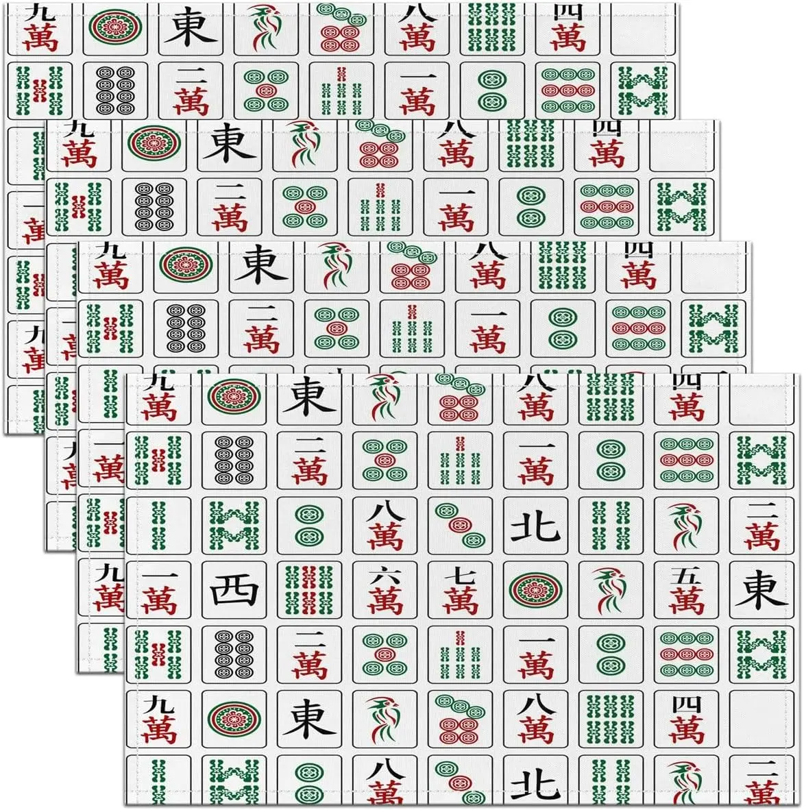 Kids Outdoor Dining Set - Çin Oyunu Placemats 4'lü Set 18x12