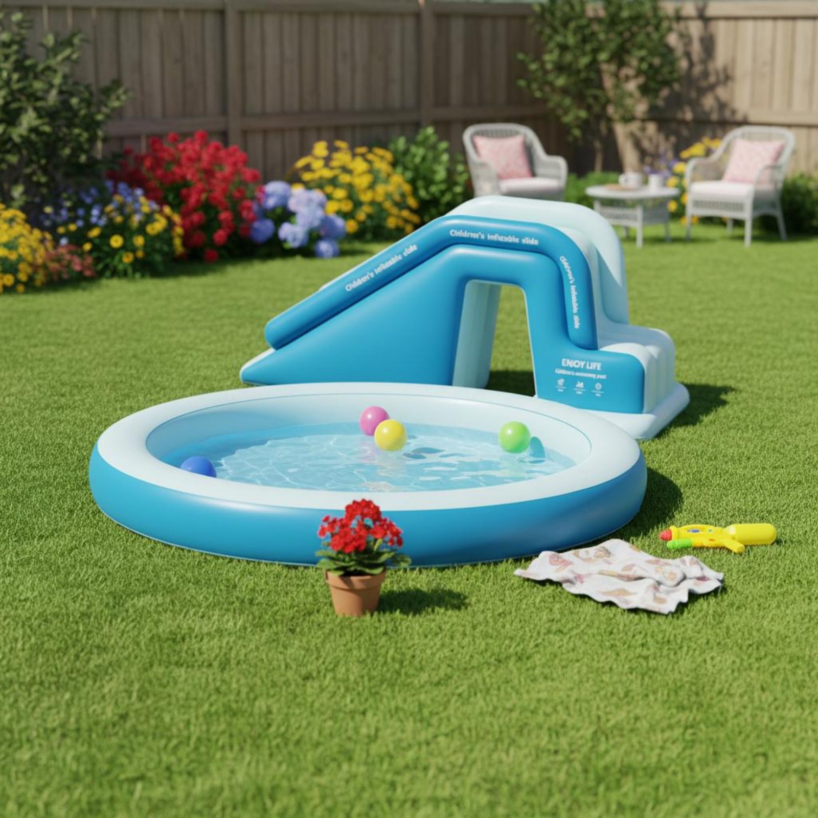 Şişme Havuz Kaydırağı Katlanab - Kids Outdoor Water Toys incelemesi ve fiyatı