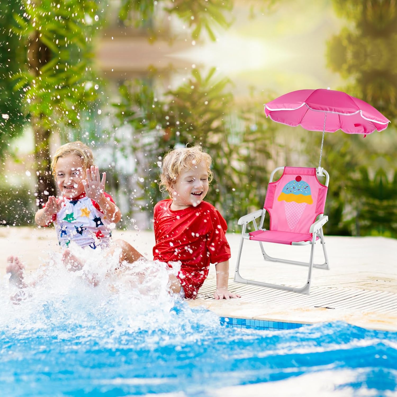 1 takım katlanır plaj sandalye - Kids Outdoor Umbrella Chair incelemesi ve fiyatı
