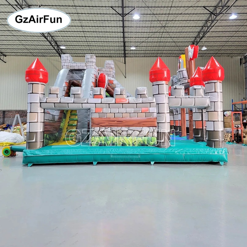 Ticari PVC Şövalye Şatosu Şişm - Kids Outdoor Obstacle Course Equipment incelemesi ve fiyatı