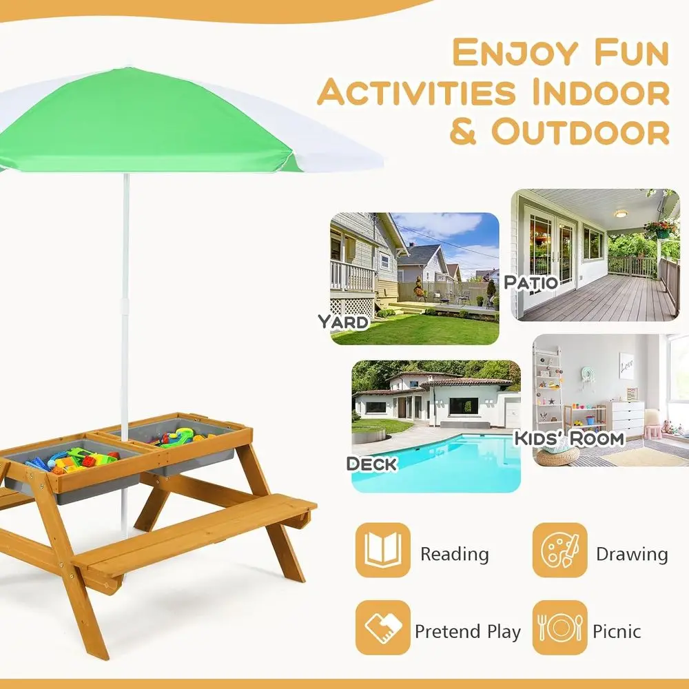 3'ü 1 Arada Yüksekliği Ayarlan - Kids Outdoor Umbrella For Table incelemesi ve fiyatı