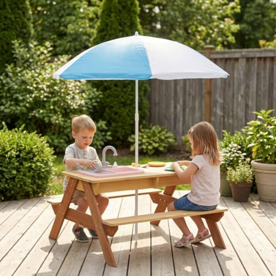 Açık hava çocuk piknik masası, - Kids Outdoor Umbrella For Table incelemesi ve fiyatı