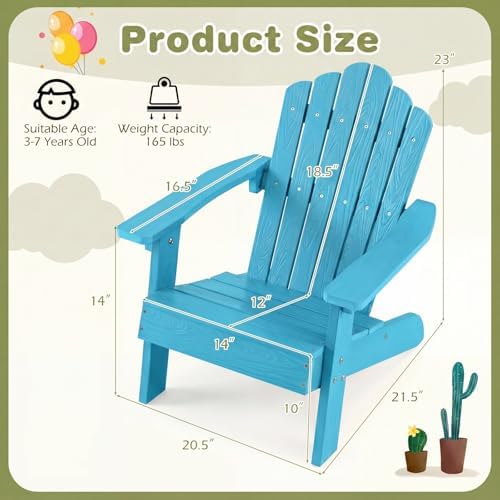 Çocuk Adirondack Sandalyesi, H - Kids Outdoor Adirondack Chair incelemesi ve fiyatı