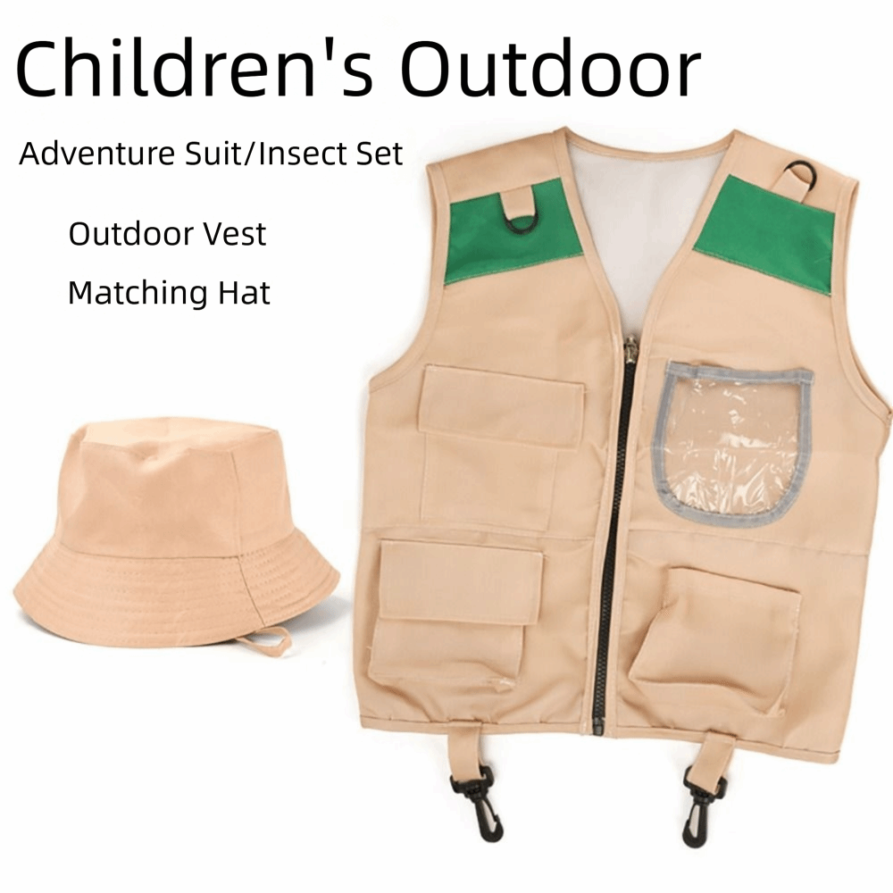 Çok Renkli Kaşif Şapkası Yelek - Kids Outdoor Explorer Kit incelemesi ve fiyatı