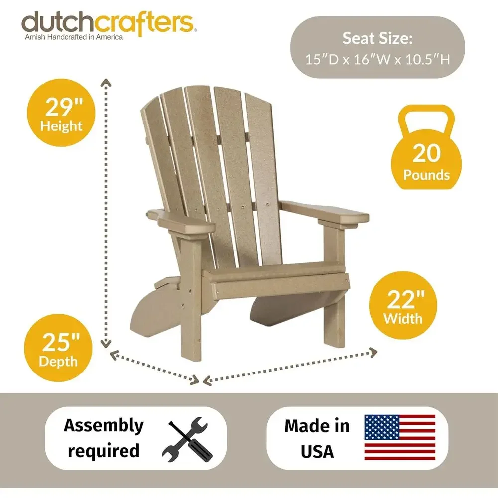 Poly Kids Adirondack Sandalye, - Kids Outdoor Adirondack Chair incelemesi ve fiyatı