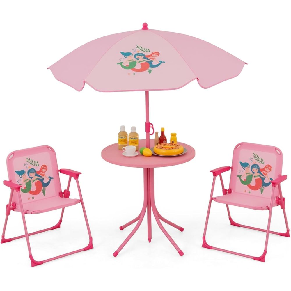 Çocuk Piknik Masası, 2 Katlanı - Kids Outdoor Table And Chairs With Umbrella incelemesi ve fiyatı