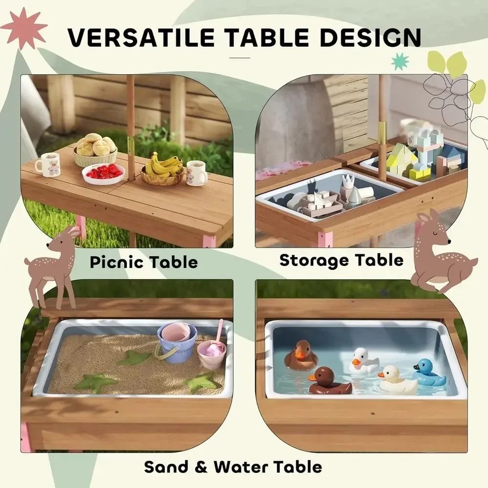 Şemsiye, Minderler ve Saklama  - Kids Outdoor Umbrella For Table incelemesi ve fiyatı