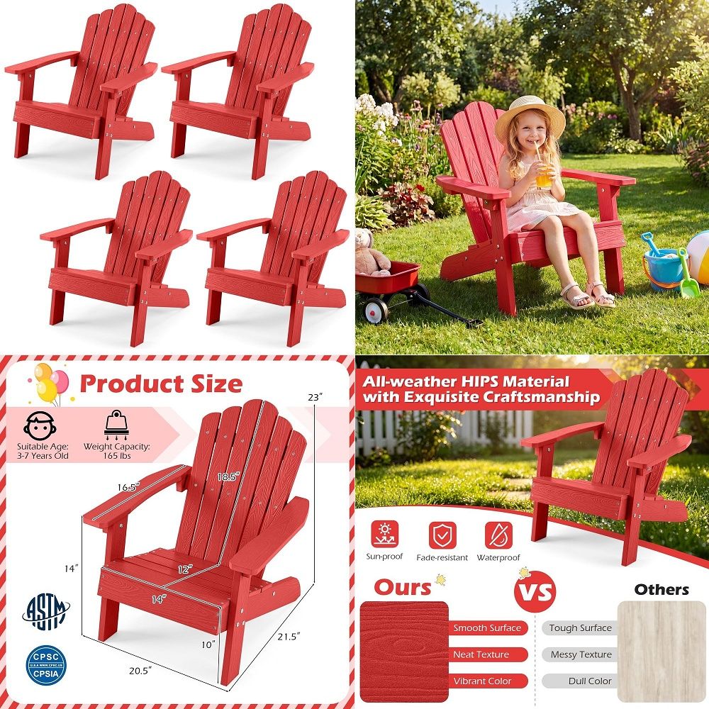 Çocuk Adirondack Sandalyesi, A - Kids Outdoor Adirondack Chair incelemesi ve fiyatı
