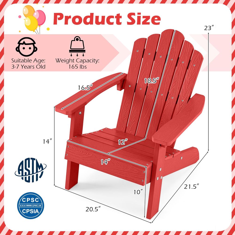 Çocuk Adirondack Sandalyesi, A - Kids Outdoor Adirondack Chair incelemesi ve fiyatı