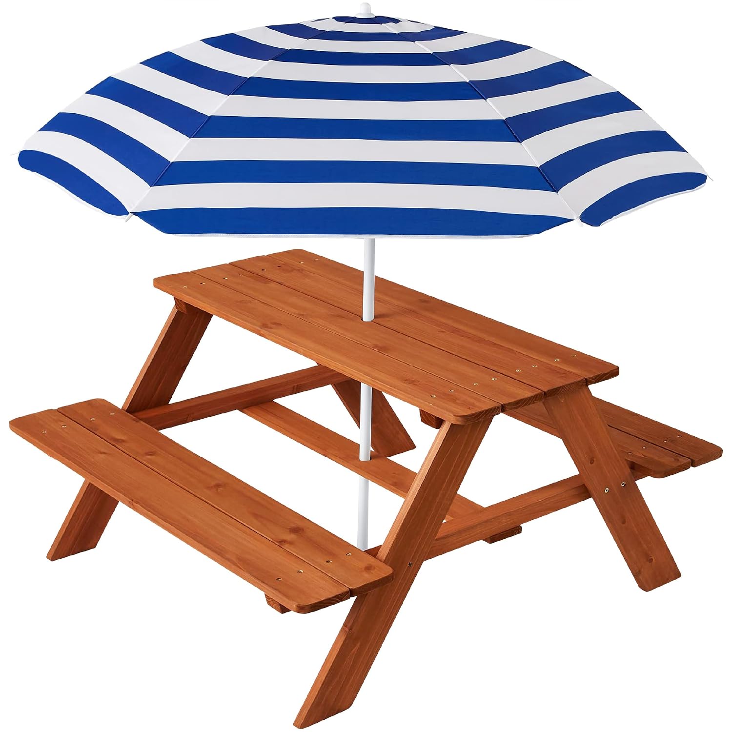 Ahşap Çocuk Piknik Masası ve Ş - Kids Outdoor Umbrella For Table incelemesi ve fiyatı