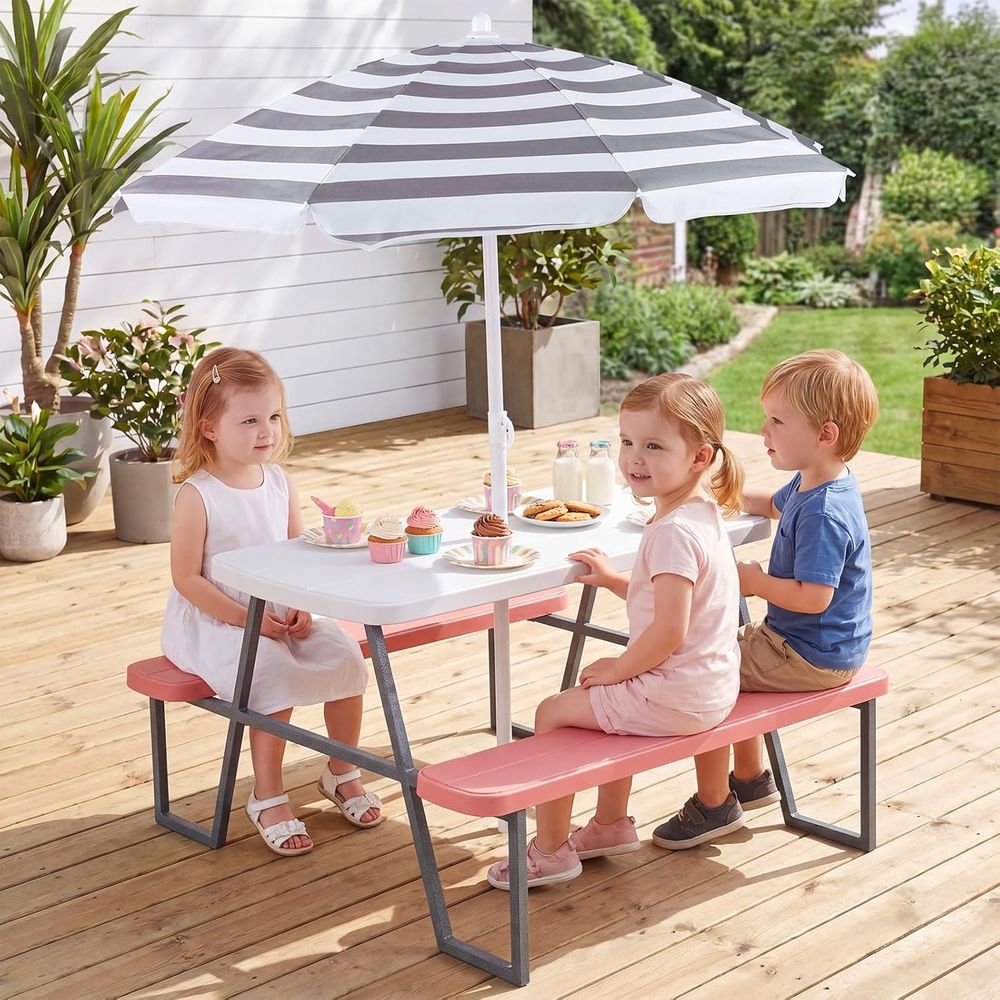 Çocuk Piknik Masası, Çıkarılab - Kids Outdoor Umbrella For Table incelemesi ve fiyatı